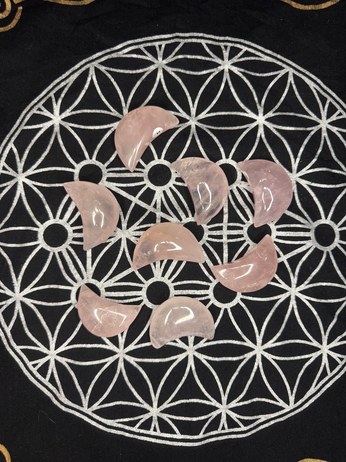 Rose Quartz Crescent Moons