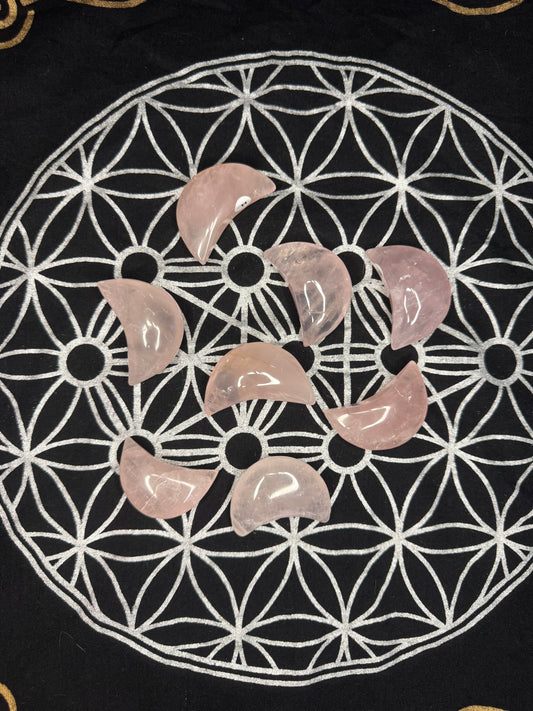 Rose Quartz Crescent Moons