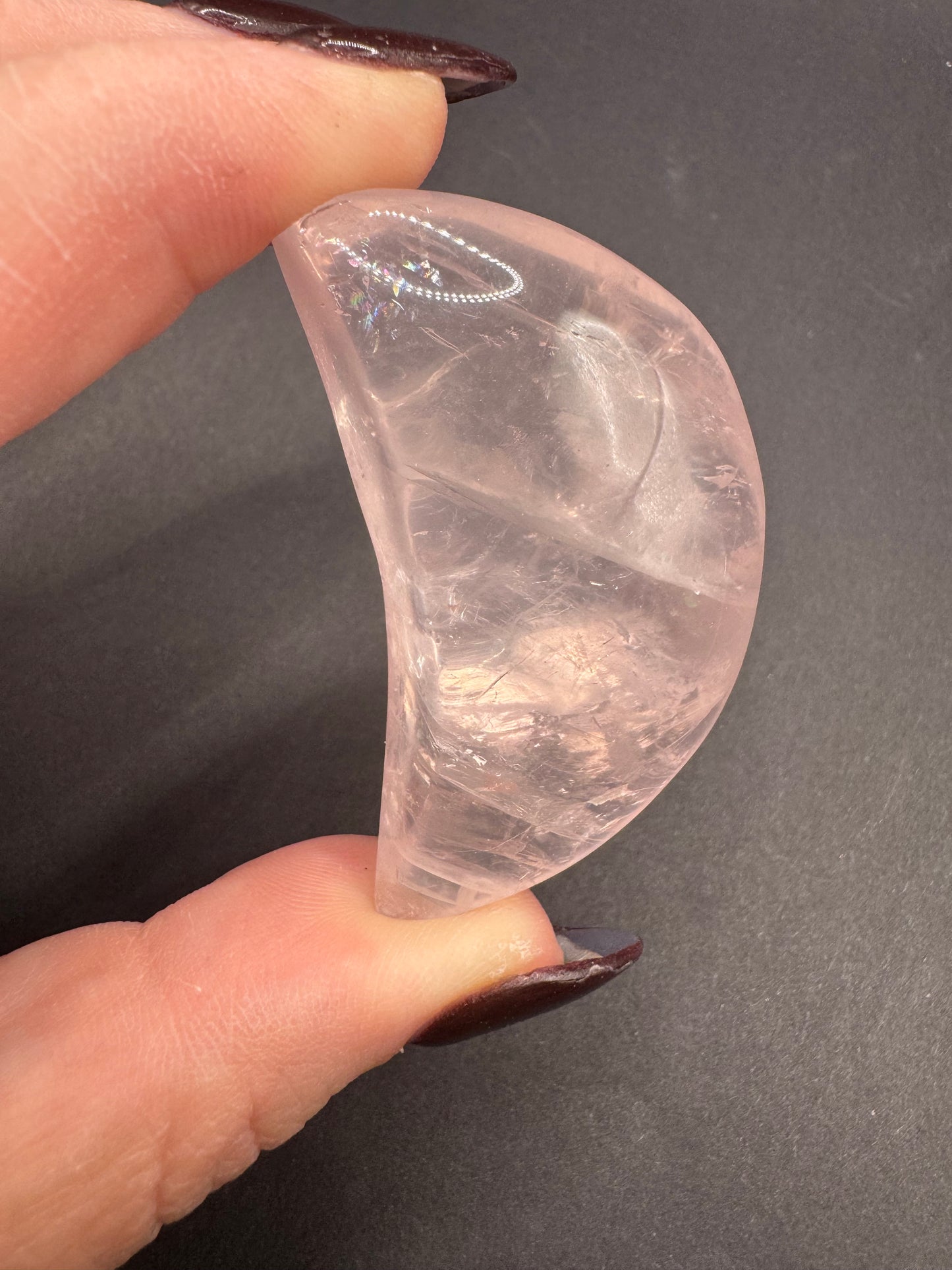 Rose Quartz Crescent Moons