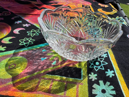 Vintage Glass Altar Bowl