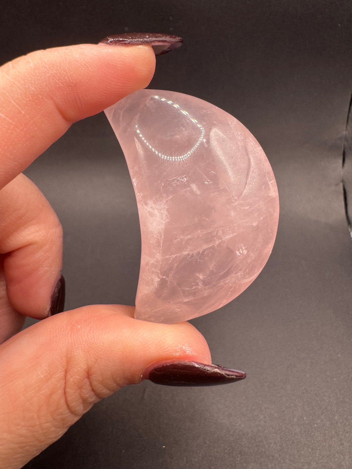 Rose Quartz Crescent Moons