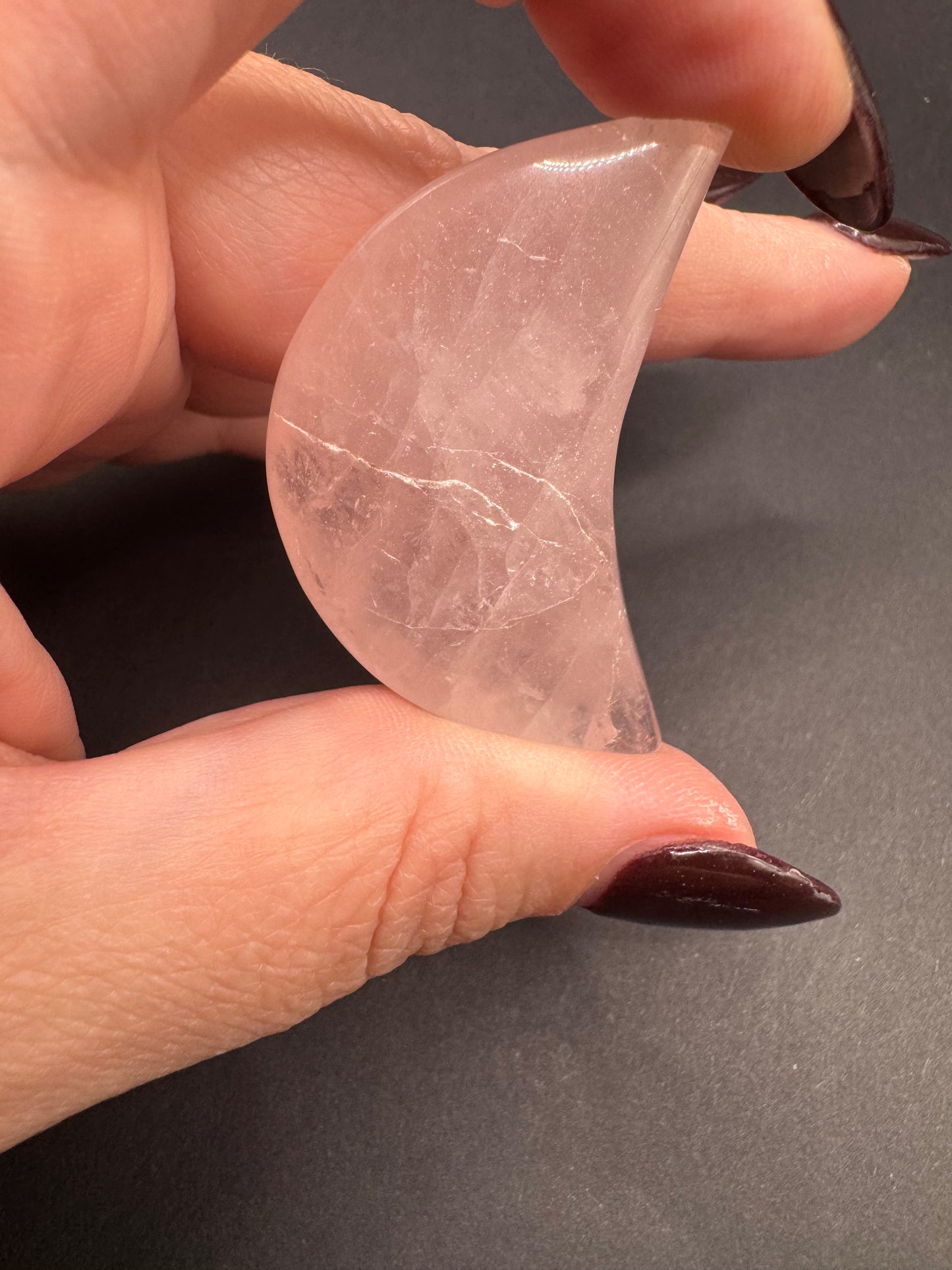 Rose Quartz Crescent Moons