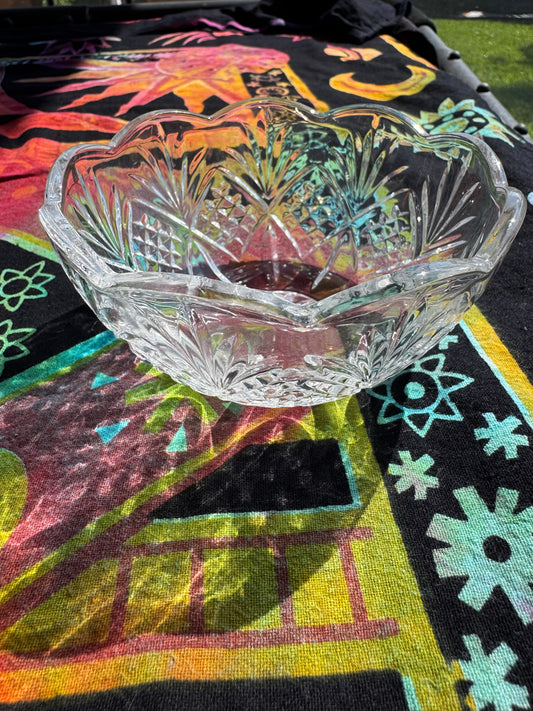 Vintage Glass Altar Bowls with Lids