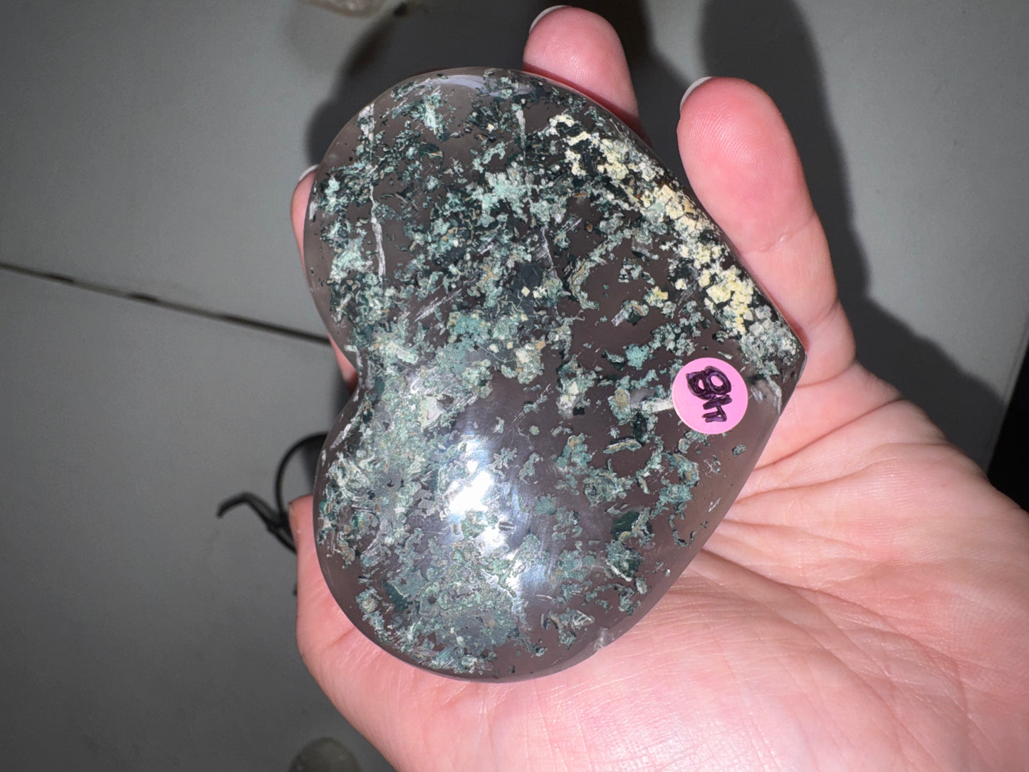 Amethyst Heart on Stand