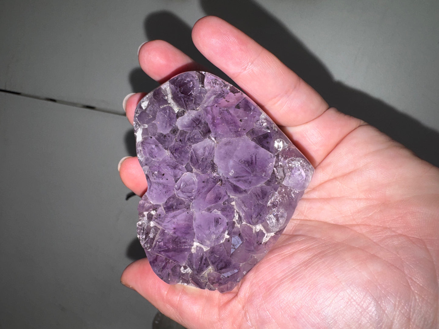 Amethyst Heart on Stand